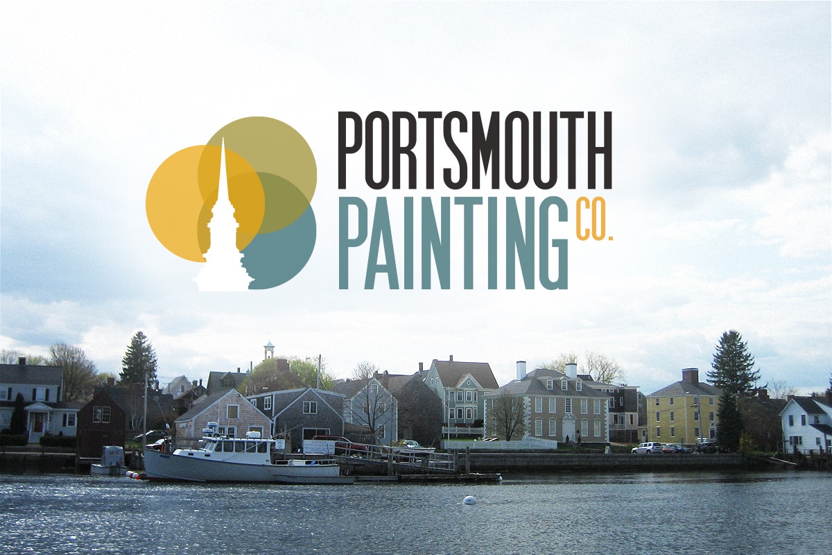 Portsmouth Painting Company brand identity by ElephantMark Portsmouth Painting Company, painting company logo, trade company logo, painting company branding