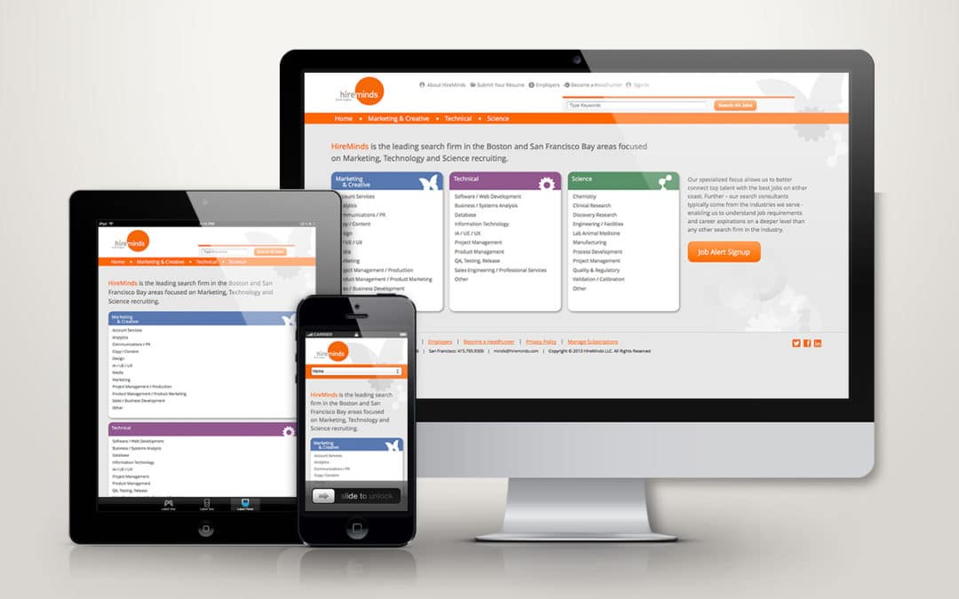 Hireminds.com Responsive Site Design