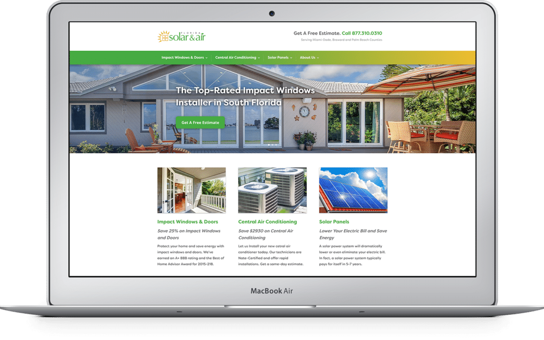 SolarandAir.com – Florida Solar & Air Website Redesign