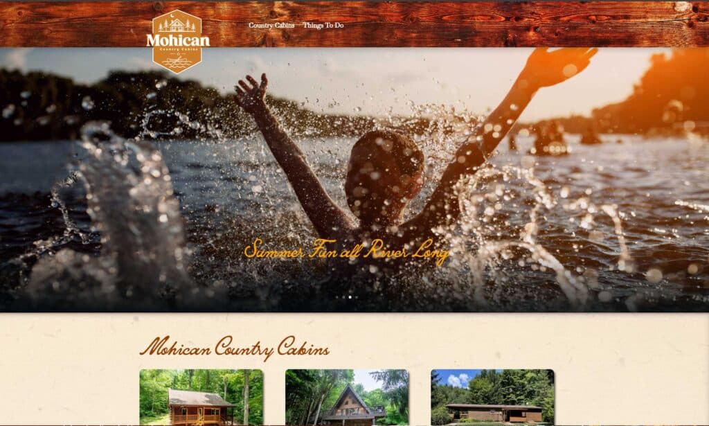 Cabin Website, Air Bnb Website design and development, lodgify website design